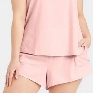 Stars Above Women's Pull On Mid Rise Cozy Night Sleep Shorts Pink Medium NWT